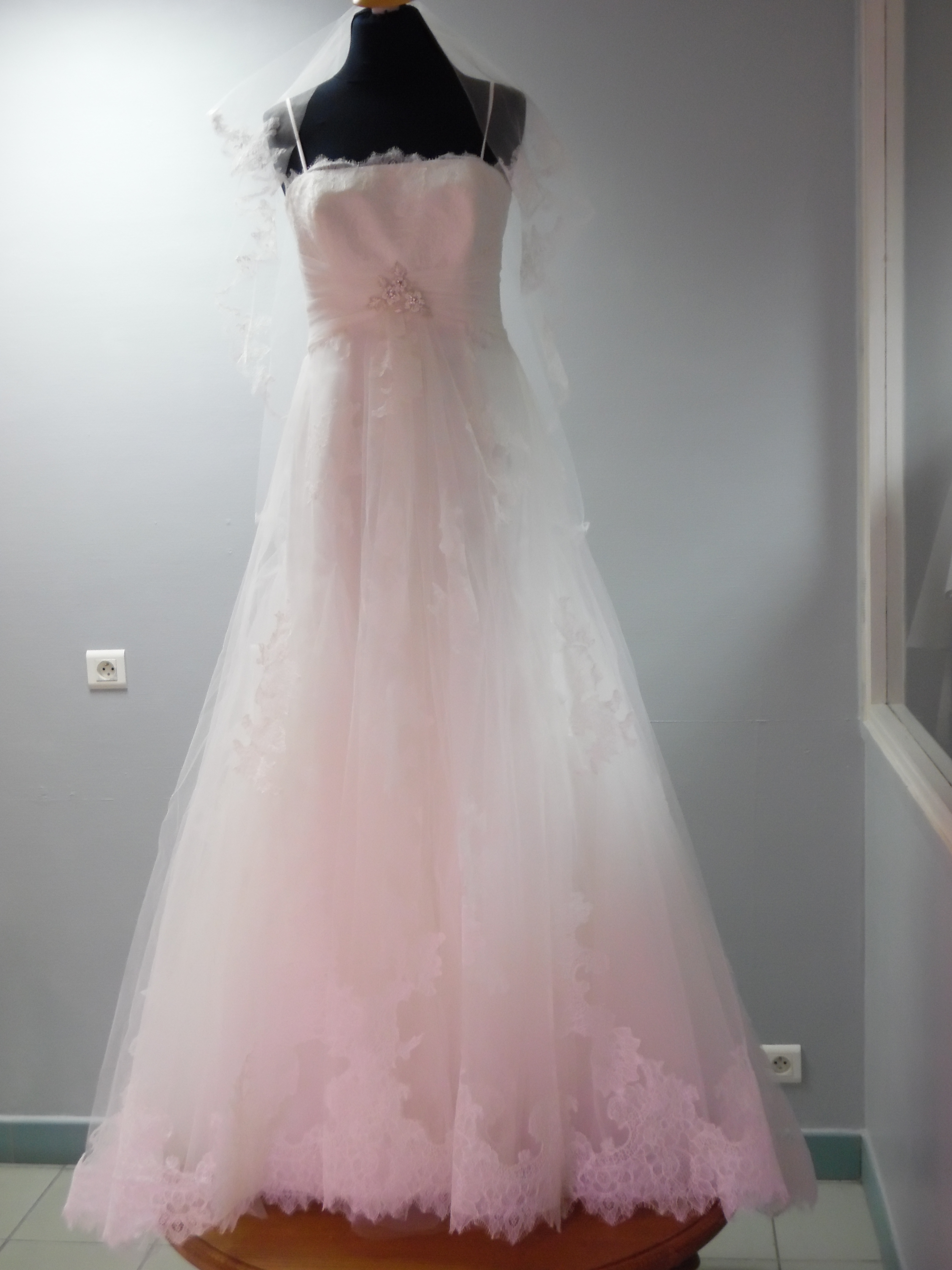 Robe Neuve Taille 44 Blanc/marine - Style Chic Sans étiquettes